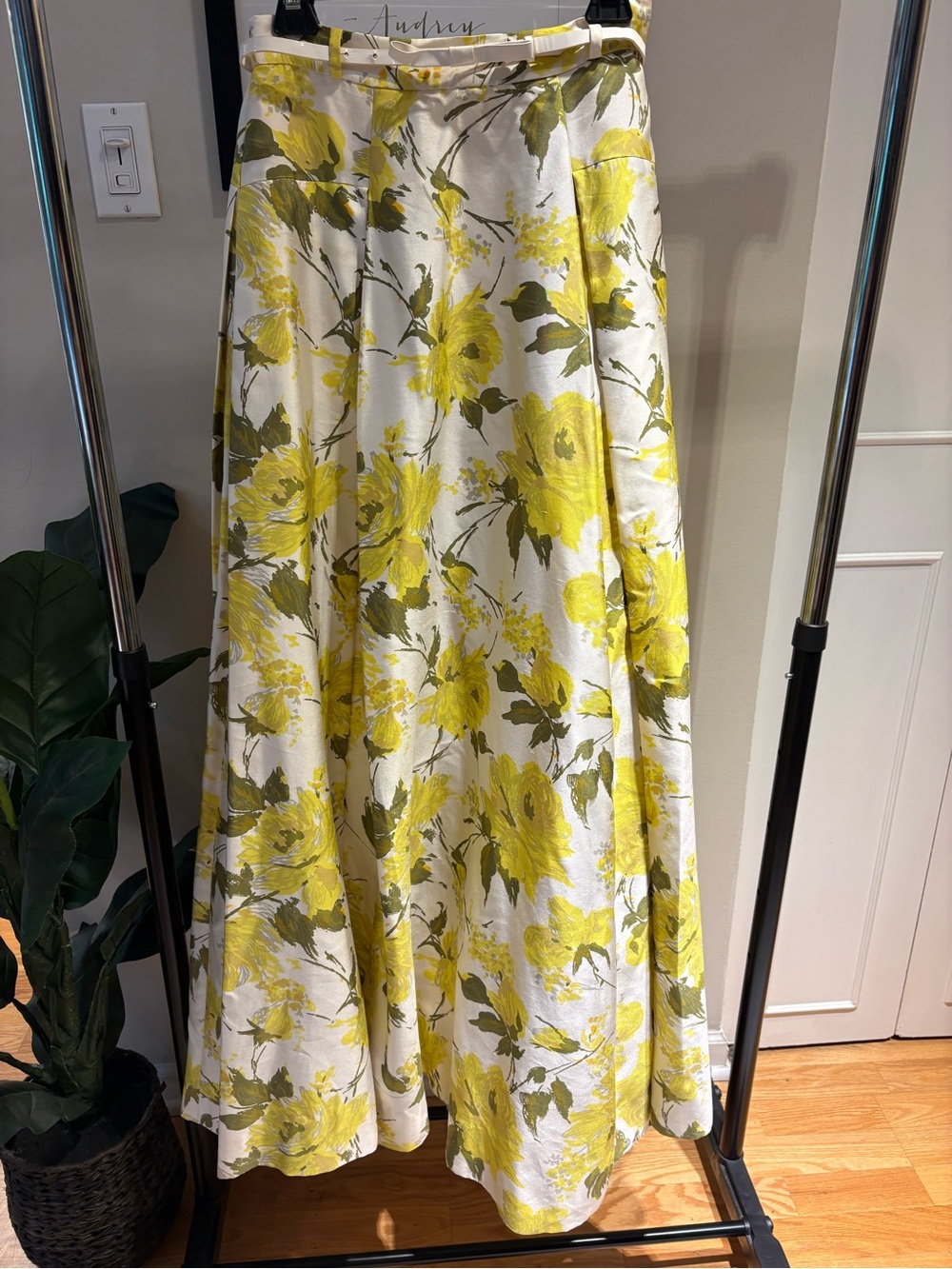 Kate Spade New York "Wedding Belles" Floral Silk-Cotton Maxi Skirt - Size 6